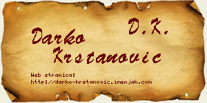 Darko Krstanović vizit kartica